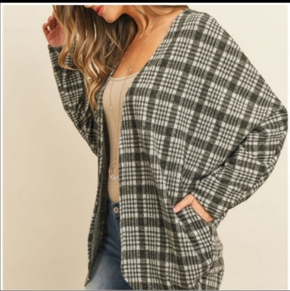 New Caccoon Plaid Style Cardigan - Picture 4 of 5